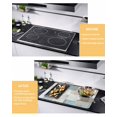 thumbnail image 3 of nqOlkjepod Large Induction Cooktop Protector Mat 31"x24", Blue Brown Color Blocks Stove Top Covers for Electric Stove, Modern Abstract Oil Painting Art Stove Burner Cover Mats, Glass Top Stove Cover, 3 of 8