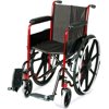 Wheelchair 16" Fixed Arm Swingaway Footrest Burgundy Standard Adult 1/EA