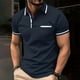 thumbnail image 1 of pstuiky camisetas para hombre, Camiseta informal de color liso con solapa y botones y bolsillo versátil para hombre camisas casuales para hombre l, 1 of 3