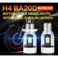 thumbnail image 3 of Moto lampu motor H4 Faros Delanteros De Motocicleta BA20D H6M Niebla 30W 12/24V DRL Luz Ángel LED Bombilla De Ojos, 3 of 4