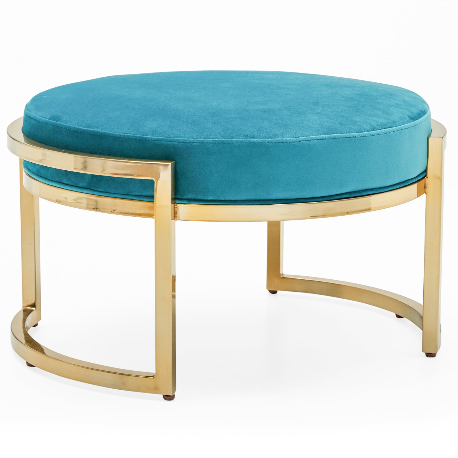 MoDRN Marni Metal Base Ottoman, Multiple Colors