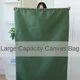 thumbnail image 4 of Bolsas grandes de lona para guardar ropa, colchas, gruesas, de gran tamaño, con cordón, para embalaje, organizador de equipaje de lino, para viajes, transpirables, 4 of 5