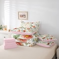 thumbnail image 6 of Homewish Rustic Flower Floral 7-Piece Twin Bedding Sets,Country Botanical Bedding Comforter Set,Red White Green Sheet Sets For Kids,Super Cozy Room Decor Reversible, 6 of 8