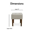 thumbnail image 2 of Elle Decor Aria Square Tufted Stool French Dove, 2 of 6