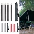 thumbnail image 4 of 2Pc 2M Outdoor Camping Tent Poles Canopy Support Rod for Hiking Backpacking Red, 4 of 9