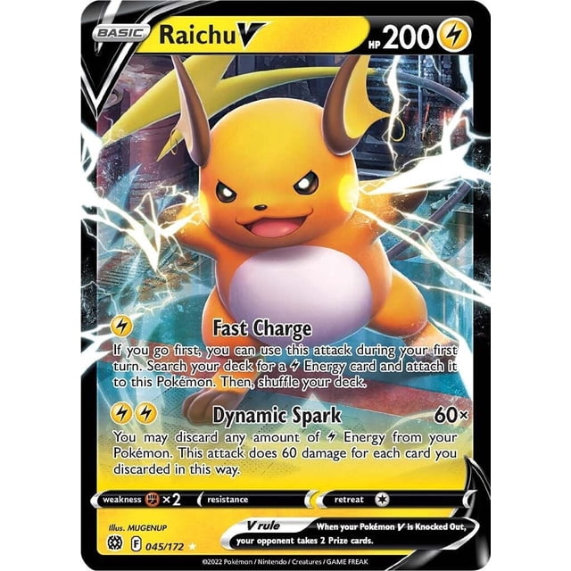 Carta Pokémon Raichu V 045/172 Estrellas brillantes - Ultra rara