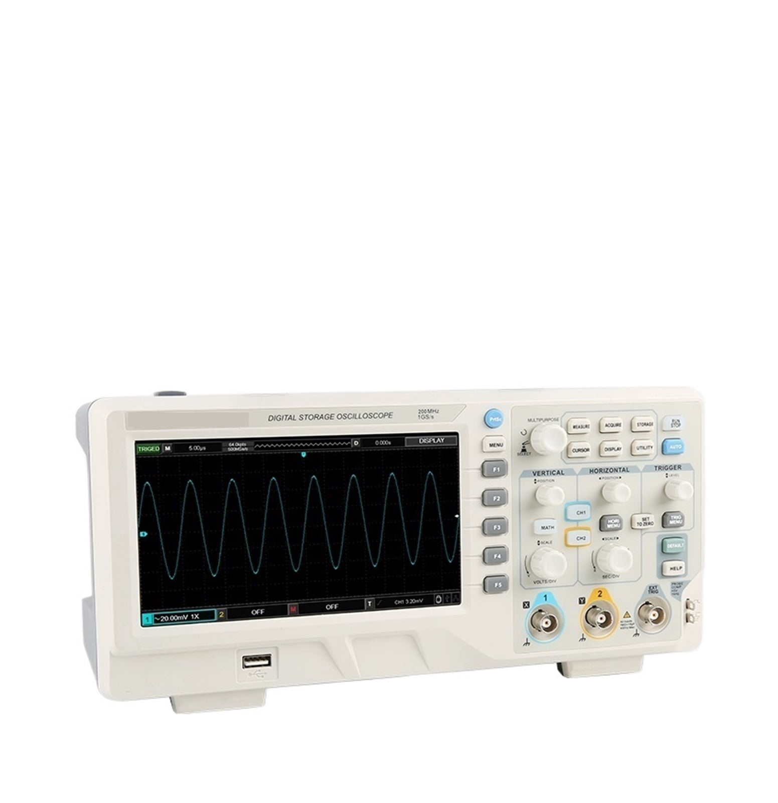 Digital Oscilloscope USBDual Channel 200Mhz 1G Sampling Rate High Voltage Probe Portable Osciloscopio ,Professional Designed