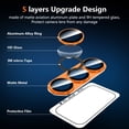 thumbnail image 3 of CASEFIV for Samsung Galaxy S26 Camera Lens Protector Tempered Glass Camera Cover,9H Hardness Aluminum Metal Lens Film,Anti-Scratch Strong Stickiness Case Friendly,1 Pack Orange, 3 of 7