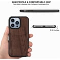 thumbnail image 3 of Solid Wood Phone Case for iPhone 13 Pro Max, Luxurious Natural Wood Grain Case with Drop Tested Shockproof Bumper and Camera Lens Protection Cover for iPhone 13 Pro Max (6.7) MW Walnut, 3 of 17