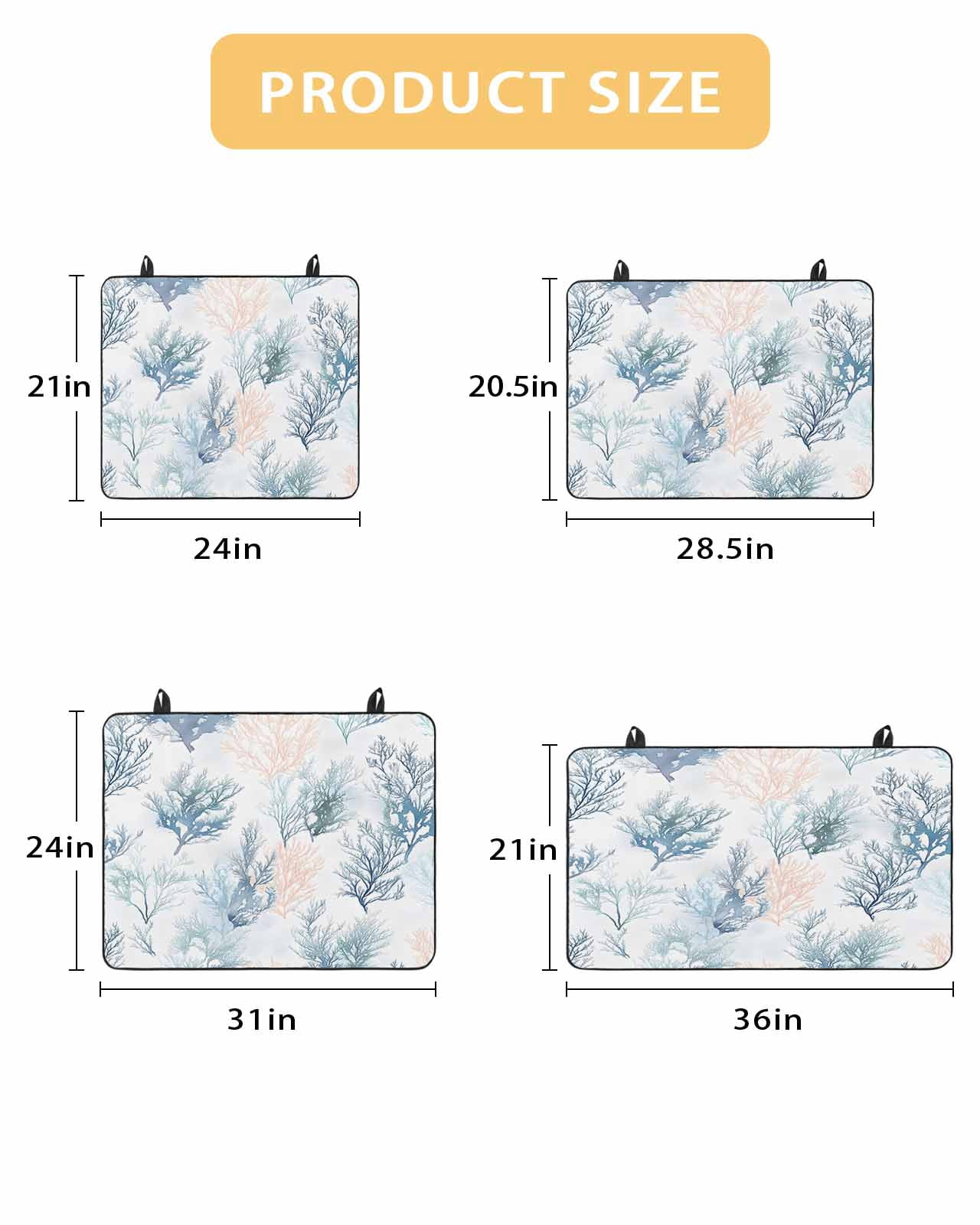 nqOlkjepod Large Induction Cooktop Protector Mat 24"x21", Coral Coastal Stove Top Covers for Electric Stove, Green Orange Blue Coral Summer Ocean Stove Burner Cover Mats, Glass Top Stove Cover