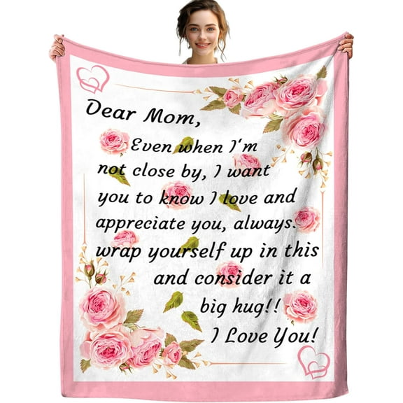 DAJU Gifts for Mom Blanket Throw Mothers Day Blankets Flannel Warm Cozy Birthday Gifts for Mom Women Bed Sofa Living Room(30*40inch)