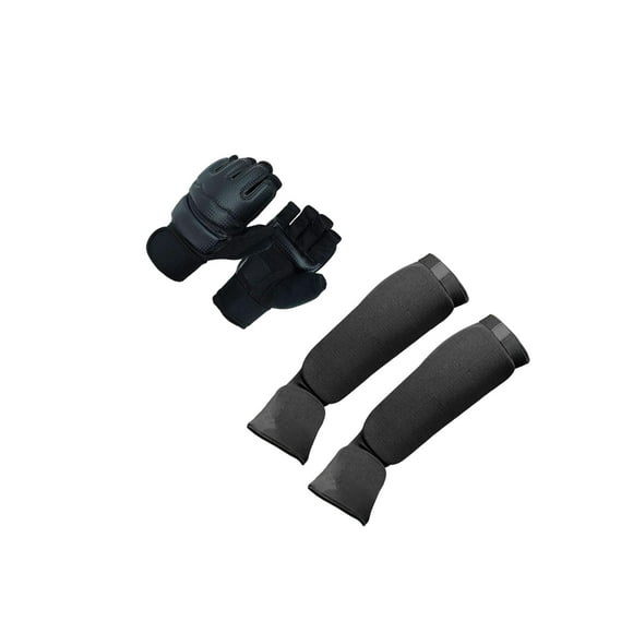QualitChoice Shin Guards Muay Thai Kickboxing Kickboxing L Pad Martial Protective Arts Shin Black L