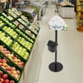 thumbnail image 3 of Food Sample Display Stands 43.31In Height Black Food Service Demo Stand with Toothpick Holder & Garbage Bin for Supermarkets, Shopping Centers, 3 of 12
