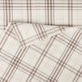 thumbnail image 6 of BNM Plaid Flannel Cotton Sheet Set, Twin, Beige, 6 of 11