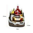 thumbnail image 2 of HUISZJ Resin Garden Ornament Music Led Light Village Rotating Statue Xmas Gift Home Decoration （Santa）, 2 of 10