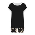 thumbnail image 6 of TaTaai Women's Random Print Lounge Set 2025 Summer Short Sleeve Round Neck Top and Shorts with Pockets Tie Side Casual Home Daily Gift, 6 of 6