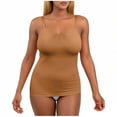 thumbnail image 6 of OGLCCG Compression Tank Tops for Women High Shaping Scoop Neck Camisole Tops Plus Size Seamless Shapewear for Women,XL,Khaki, 6 of 6