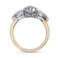 thumbnail image 4 of IGI Certified Lab Grown Diamond Ring | Center 11x7mm Pear Cut Three Stone Engagement Promise Rings For Women In 14k Solid Rose Gold | F-G, VS-SI Quality (3.00 Ctw) Ring Size-7, 4 of 7