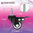 Liquid Stands Keyboard Stand Caster Wheels Set of 4 Replacement Locking Heavy Duty Wheels with