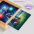 thumbnail image 4 of Happy New Year Australian Cattle Dog Family Cheer Winter Midnight Firework Acrylic Plaque with Wood Photo Frame Box Heeler Lover Gifts Light Box - 02025, 4 of 5