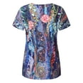 thumbnail image 4 of T-shirt Imprimé à Manches Courtes avec Fleurs Colorées pour Femmes, 4 of 8