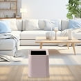 thumbnail image 3 of Square Trash Can, Minimalist Waste Bin for Small Spaces, Home Office Kitchen Bathroom, Sleek Modern Design Plastic Garbage Can Pink, 3 of 6
