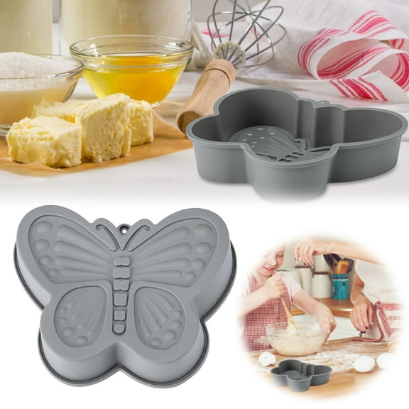 3D Butterfly Cake Pan Silicone Mold, Clearance, Butterfly Shape Cake Pie Baking Pan Molds for Wedding Christmas Birthday Cake Baking Pan