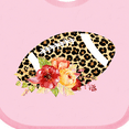 thumbnail image 4 of Inktastic Football with Flowers and Leopard Spots Boys or Girls Baby Bib, 4 of 4
