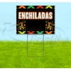 Fiesta Enchiladas (18" x 24") Yard Sign, Includes Metal Step Stake