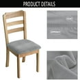 thumbnail image 3 of Shukii Velvet Dining Chair Covers Set of 6 Stretch Dining Table Chair Covers Chair Cushion Covers For Dining Room,Light Gray, 3 of 5