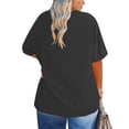 thumbnail image 2 of NISVIYA Plus Size Tops for WomenCasual Short Sleeve Shirts Loose Trendy Summer Tunics Black 3XL, 2 of 6
