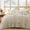 Beige-King, variant on King Beige Tufted Bed-in-a-Bag 7-Piece Bedding Set