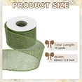 thumbnail image 2 of Cinta de alambre de yute Uxcell de 2-1/2" x 10 yardas, cinta de borde con alambre, correa tejida, verde oscuro, 2 of 7