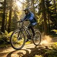 thumbnail image 6 of Black electric mountain bike, 749W motor, 19.9MPH,48V 12Ah battery, carbon steel frame, adult 26-inch electric commuter bike ,Class 2, UL 2849, 6 of 8
