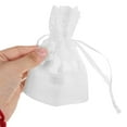thumbnail image 4 of 5pcs Jewelry Pouches Sheer Drawstring Pouches Mesh Candy Favor Bag for Wedding Party, 4 of 9