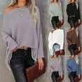 thumbnail image 3 of CoCopeaunts Womens Casual Sweaters Pullover Long Sleeve Waffle Cable Knit Pullover Loose Fitting Jumper Tops Fall Tops 2022, 3 of 3