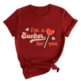 thumbnail image 2 of EQWLJWE Valentine Love Heart Tshirt Women Cute Graphic Valentine's Day Tee Lover Gifts Short Sleeve Crewneck Lightweight Shirt Gift for Your Mom Red(S-3XL), 2 of 5