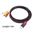 thumbnail image 4 of Convertidor de adaptador de cable de audio AV compatible con HDMI a 3RCA para TV Box, 4 of 5