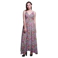 thumbnail image 1 of Bimba Floral Women Summer Printed V Neck Long MaxiÂ&nbsp;DressÂ&nbsp;Holiday Resort Wear-Small, 1 of 6