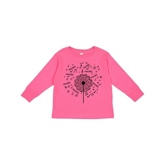 Inktastic Music Dandelion Musical Boys or Girls Long Sleeve Toddler T-Shirt