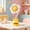 Yellow, variant on Portable USB Flower Design Fan, 5-Speed, Super Long Endurance, Lightweight Design, Modern Aesthetic, Neck Desktop Fan, Suitable for Travel, Beach, Gym, Office, And Outdoor Use