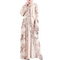 thumbnail image 1 of Women Embroidered Sequins Muslim Dress Abaya Islamic Jilbab Cardigan Long Robe, 1 of 8
