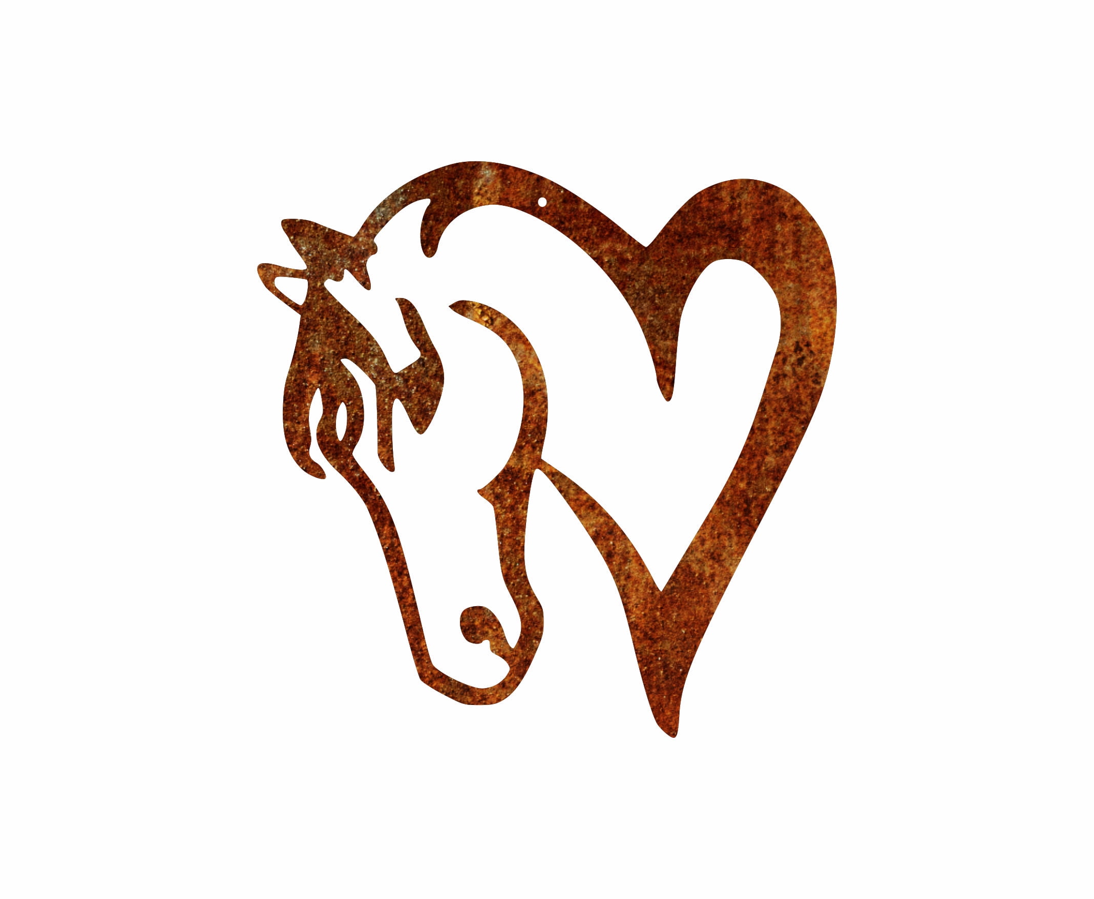 Precision Metal Art Horse Heart Silhouette Metal Laser Cut Wall Art