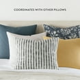thumbnail image 4 of Noble Linens 2-Pack Decor Throw Pillows Floral Navy and Yarn-Dyed Bengal Stripe, 4 of 4