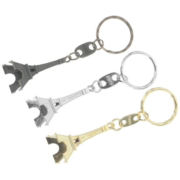 LABSERRON Keychain Decoration Eiffel Tower Key Ring Pendant for Bag Charm and Backpack 3Pcs