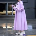 thumbnail image 3 of Rain Ponchos for Adults Reusable Large Extra Long Full Body Outdoor High Visibility Reflective Strips Cycling/Hiking/Fishing Breathable Adjustable with Hood Rain Coat Rain Jacket Sizes L, 3 of 7