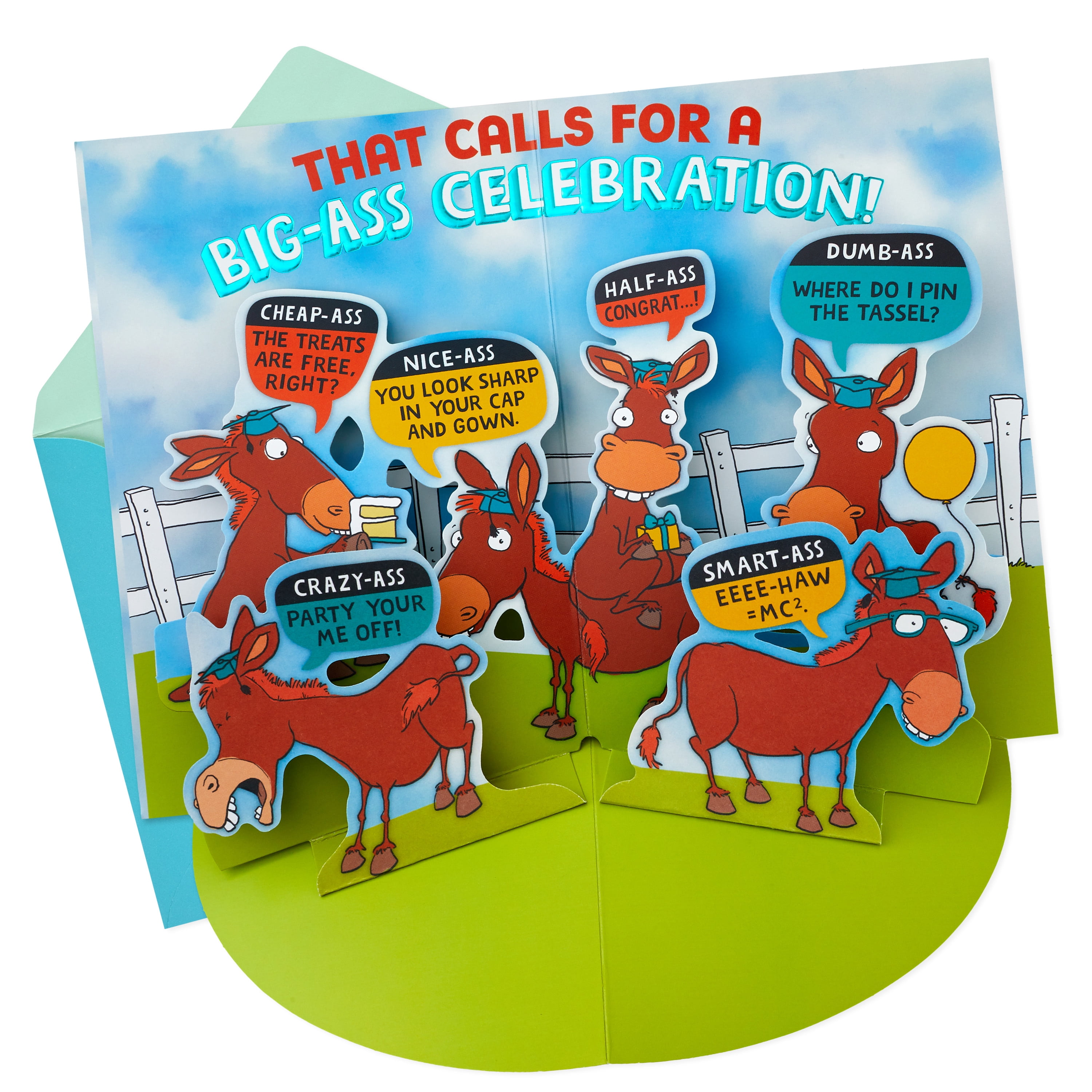 Hallmark Funny Pop-Up Graduation Greeting Card (Big-Ass Celebration)