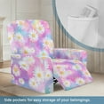 thumbnail image 3 of Kuiaobaty Tie Dye Daisy Pattern Reclining Sofa Slipcover Breathable Recliner Chair Cover with Elastic Bottom Washable Reclining Slipcover Durable Recliner Couch Cover for Living Room, 3 of 8