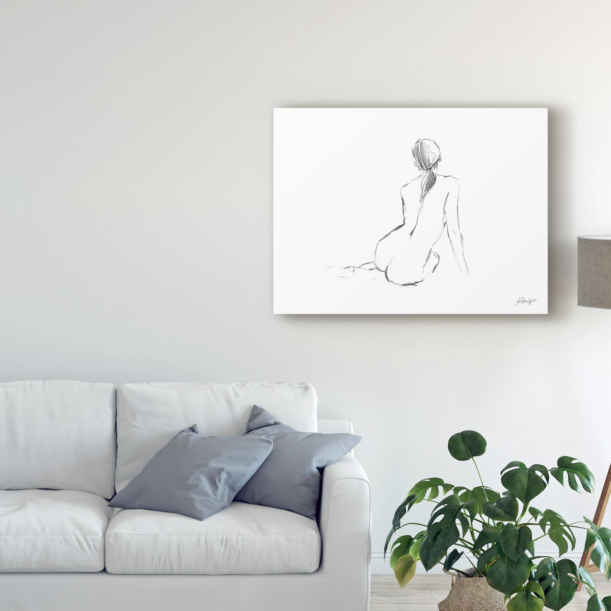 Trademark Fine Art 'Figure Contour II' Canvas Art by Ethan Harper