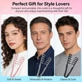 thumbnail image 3 of Texture Comb, Voluminous Wide Tooth Texture Styling Comb for Hair Styling, Root Lifter Comb with Textured Non Slip Grip, ABS Plastic Hair Styling Tool for Men Women (Black+Pink), 3 of 7